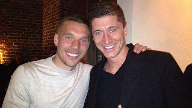 Lukasz Podolski i Robert Lewandowski