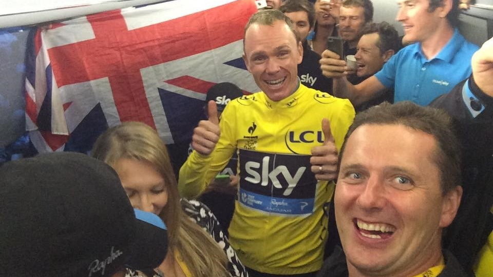 Jacek Walczak i Chris Froome, fot. Jacek Walczak