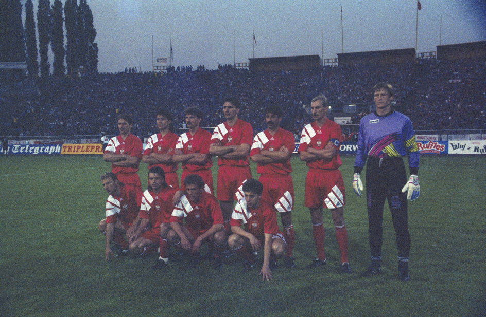 Mecz eliminacji mistrzostw świata Polska-Anglia (1:1) na Stadionie Śląskim w 1993 roku.
