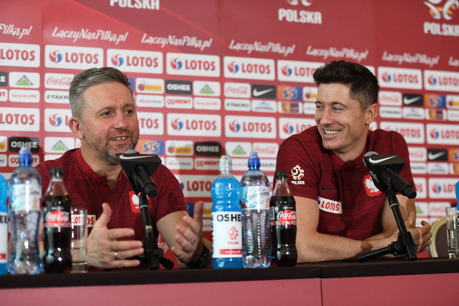 Jerzy Brzęczek i Robert Lewandowski