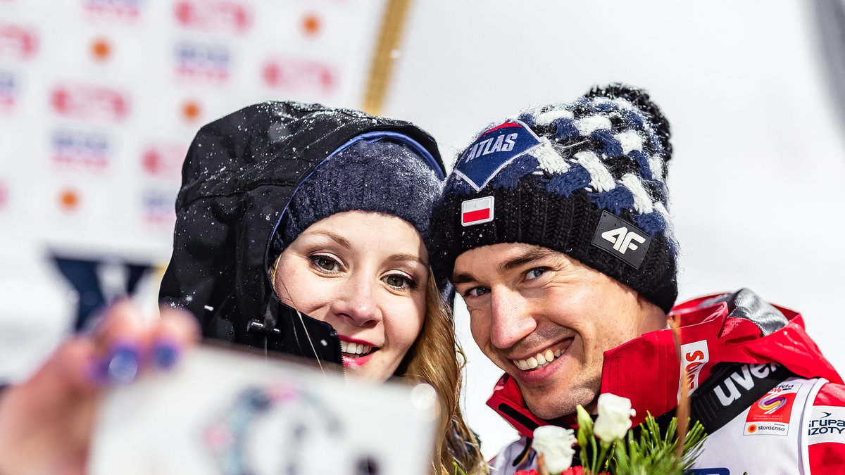 Kamil Stoch z żoną Ewą