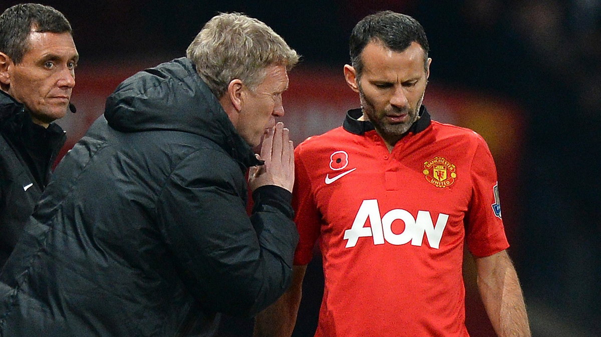 David Moyes (L) i Ryan Giggs