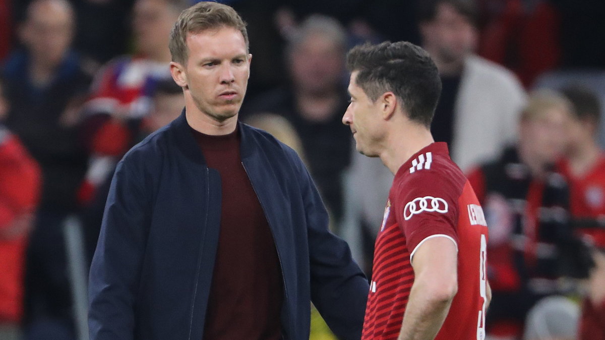 Nagelsmann (z lewej), Lewandowski (z prawej)