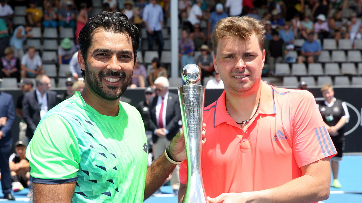 Aisam-Ul-Haq Qureshi (L) i Marcin Matkowski