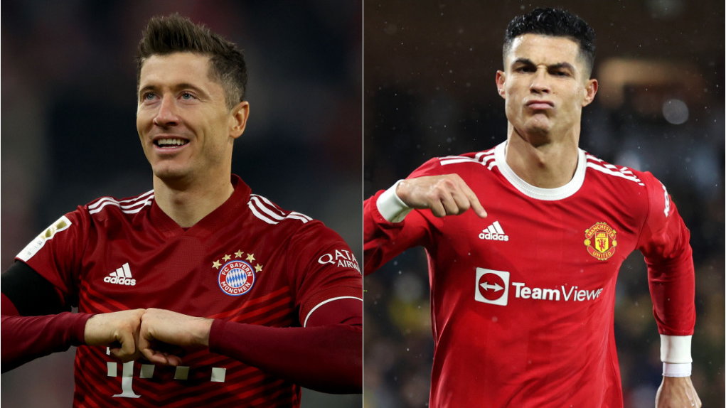 Robert Lewandowski (z lewej) i Cristiano Ronaldo