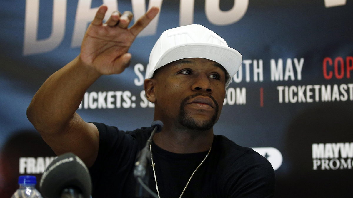 Floyd Mayweather Jr during the press conference