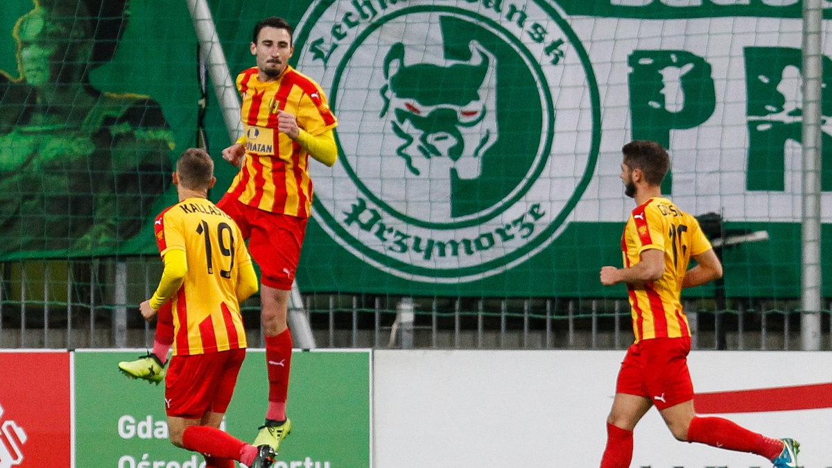 Pilka nozna. Ekstraklasa. Lechia Gdansk - Korona Kielce. 30.10.2017