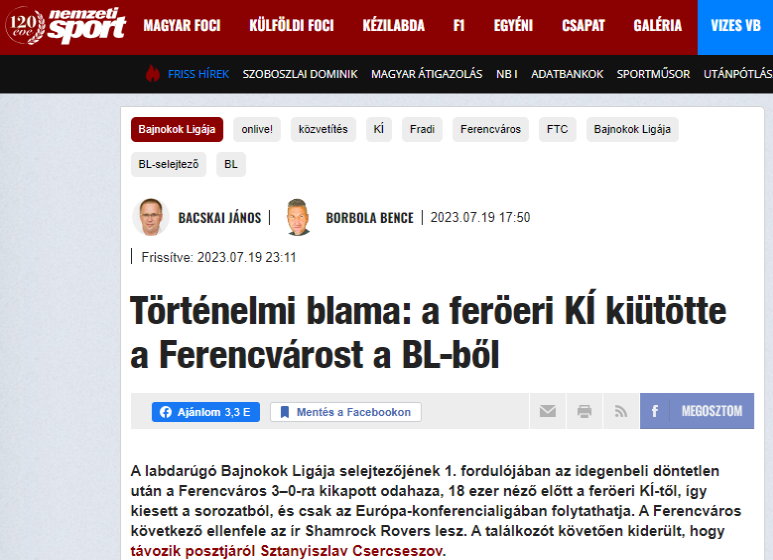 Screen ze strony Nemzeti.hu.