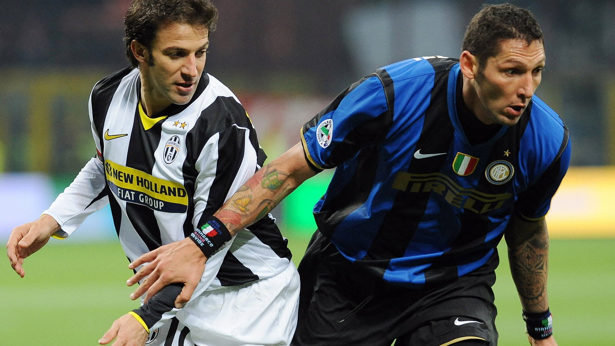 Marco Materazzi i Alessandro Del Piero (po lewej)