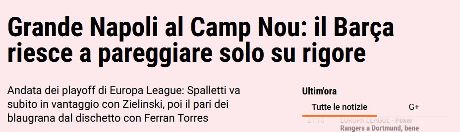 "La Gazzetta dello Sport" docenia Napoli