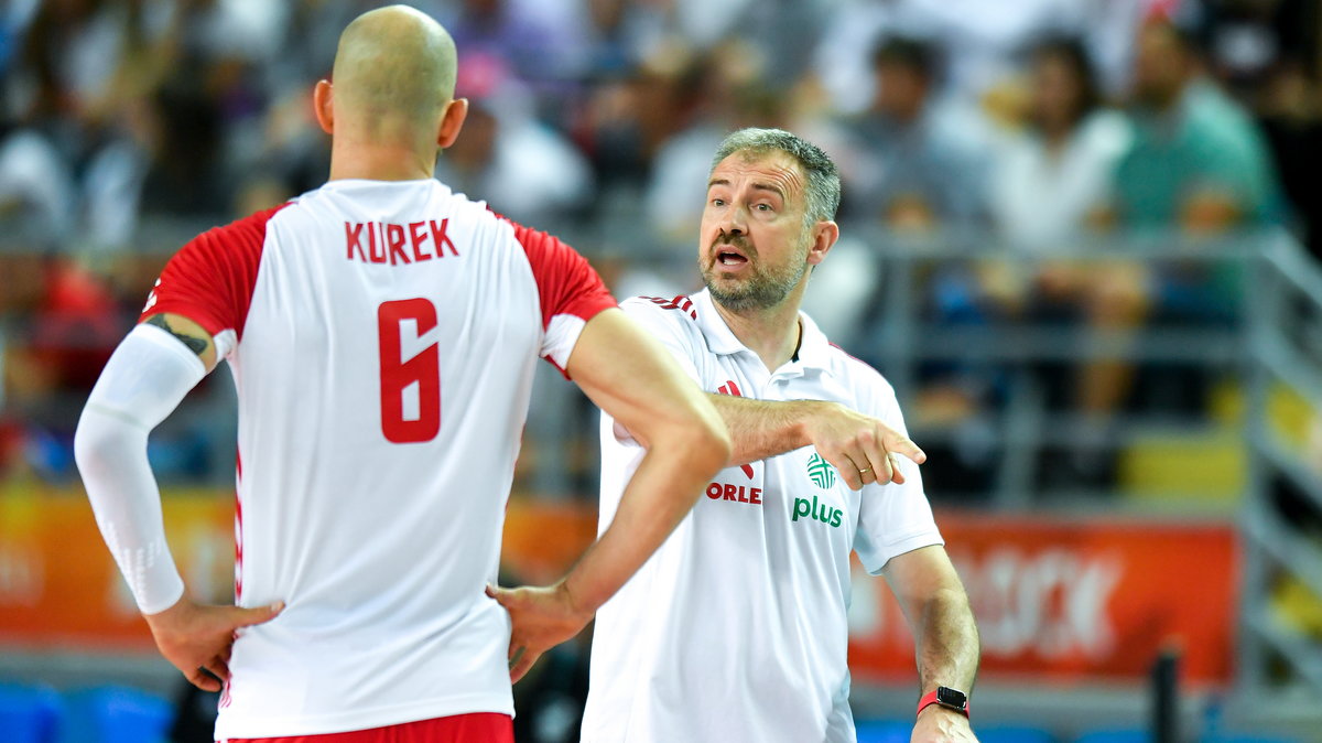 Bartosz Kurek i trener Nikola Grbić