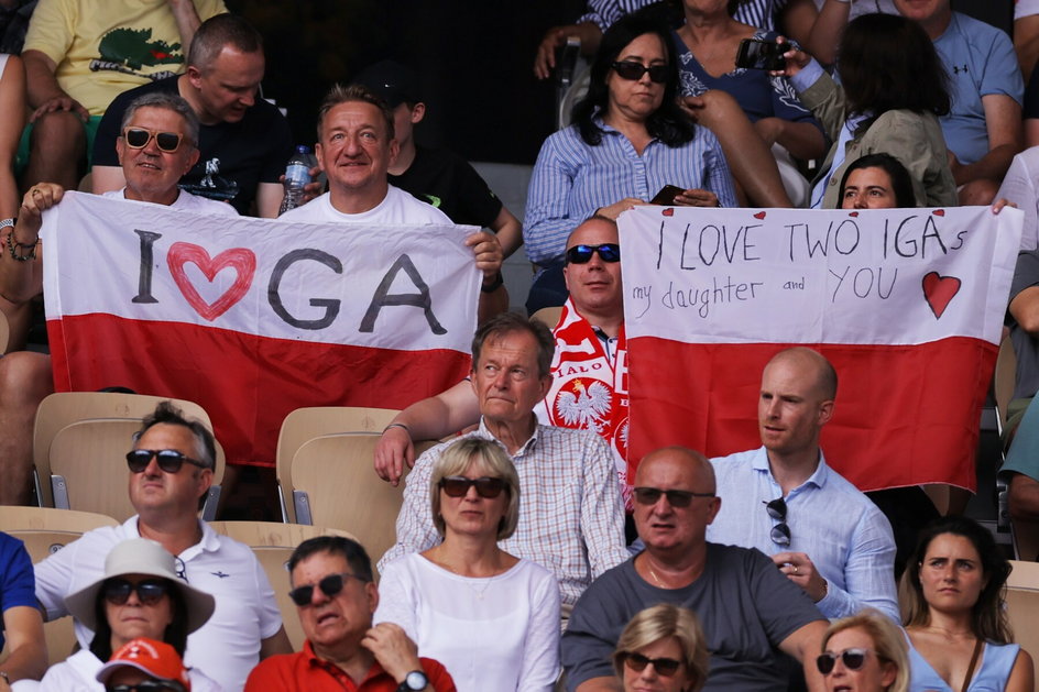 Polscy kibice podczas finału Roland Garros