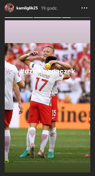 Wpis Kamila Glika na Instastories