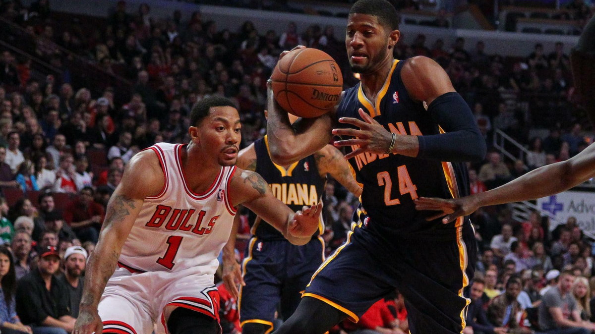 Bulls - Indiana, Derrick Rose i Paul George