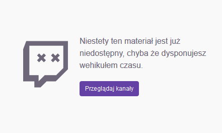 Kanał esl_csgo_pl z banem na Twitchu