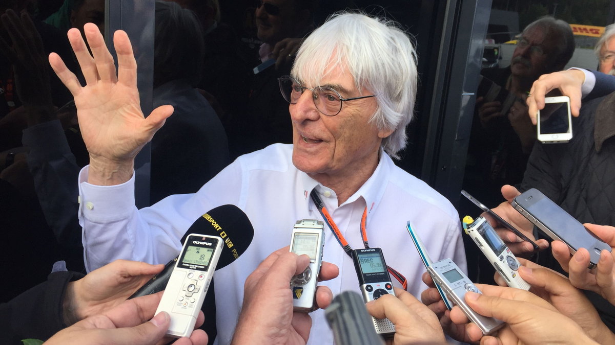 Bernie Ecclestone rzadko rozmawia z mediami, ale w kryzysowej sytuacji w końcu porozmawiał z dziennikarzami., fot. www.facebook.com/cezarygutowskiofficial