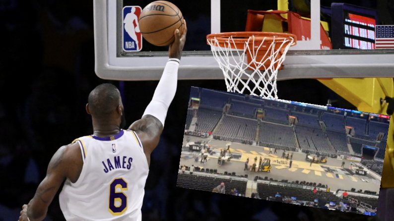 LeBron James i hala Crypto.com Arena w przebudowie