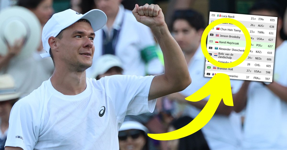 Gigantyczna zmiana! Oto ranking ATP po meczu Kamila Majchrzaka w Wimbledonie