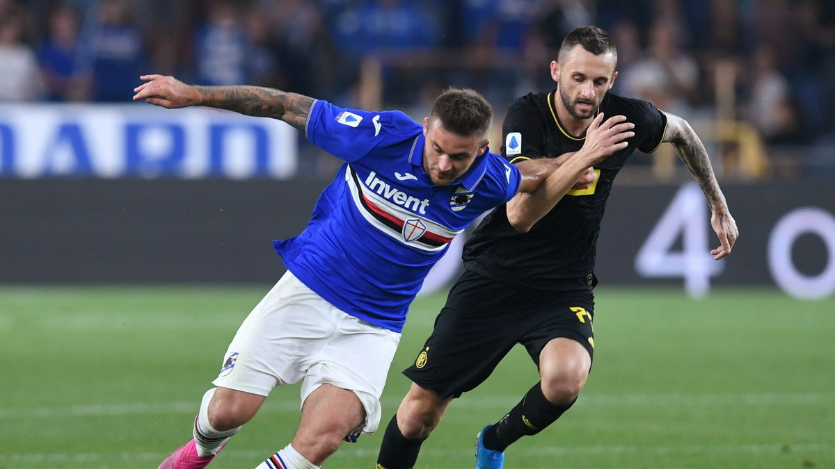 Karol Linetty (Sampdoria Genua) i Marcelo Brozović (Inter Mediolan)