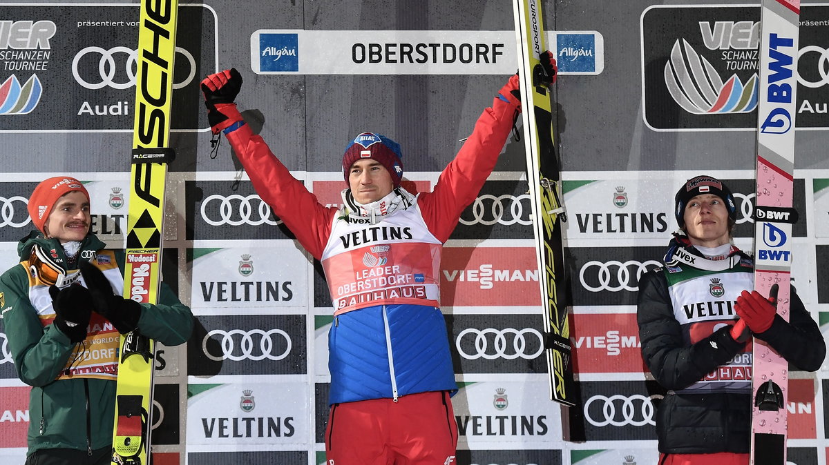 Od lewej: Richard Freitag, Kamil Stoch, Dawid Kubacki