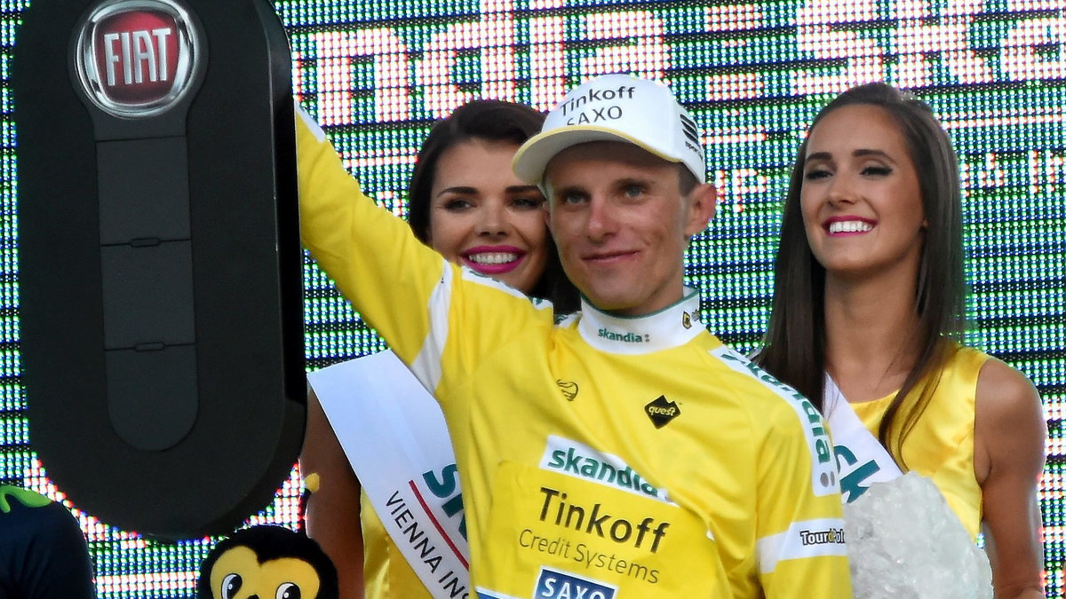 Rafał Majka zwyciężający w Tour de Pologne (9 sierpnia 2014)