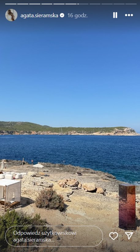 Agata Sieramska ha mostrato le foto della sua vacanza
