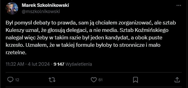 Wpis Marka Szkolnikowskiego