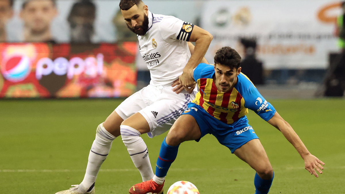 Karim Benzema w meczu z Valencia CF