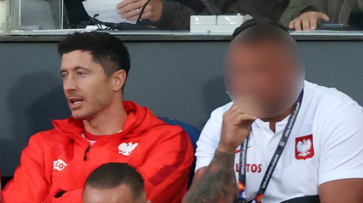 Robert Lewandowski i jego ochroniarz Dominik G