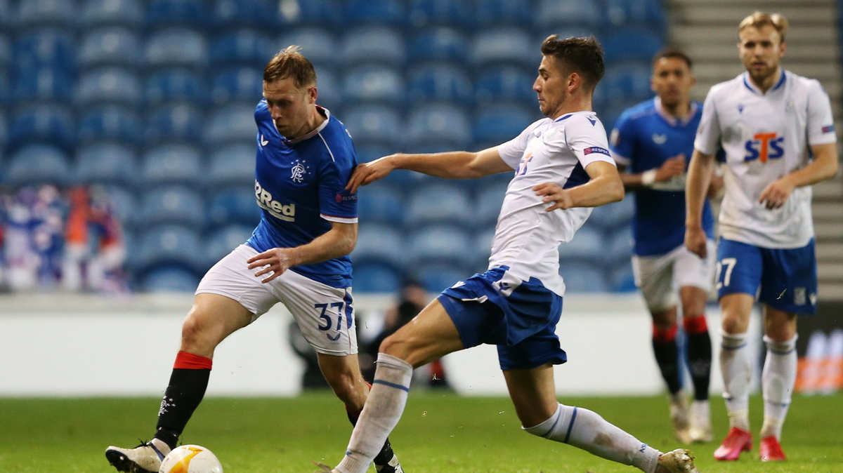 epa08784756 - BRITAIN SOCCER UEFA EUROPA LEAGUE (Glasgow Rangers vs Lech Poznan)