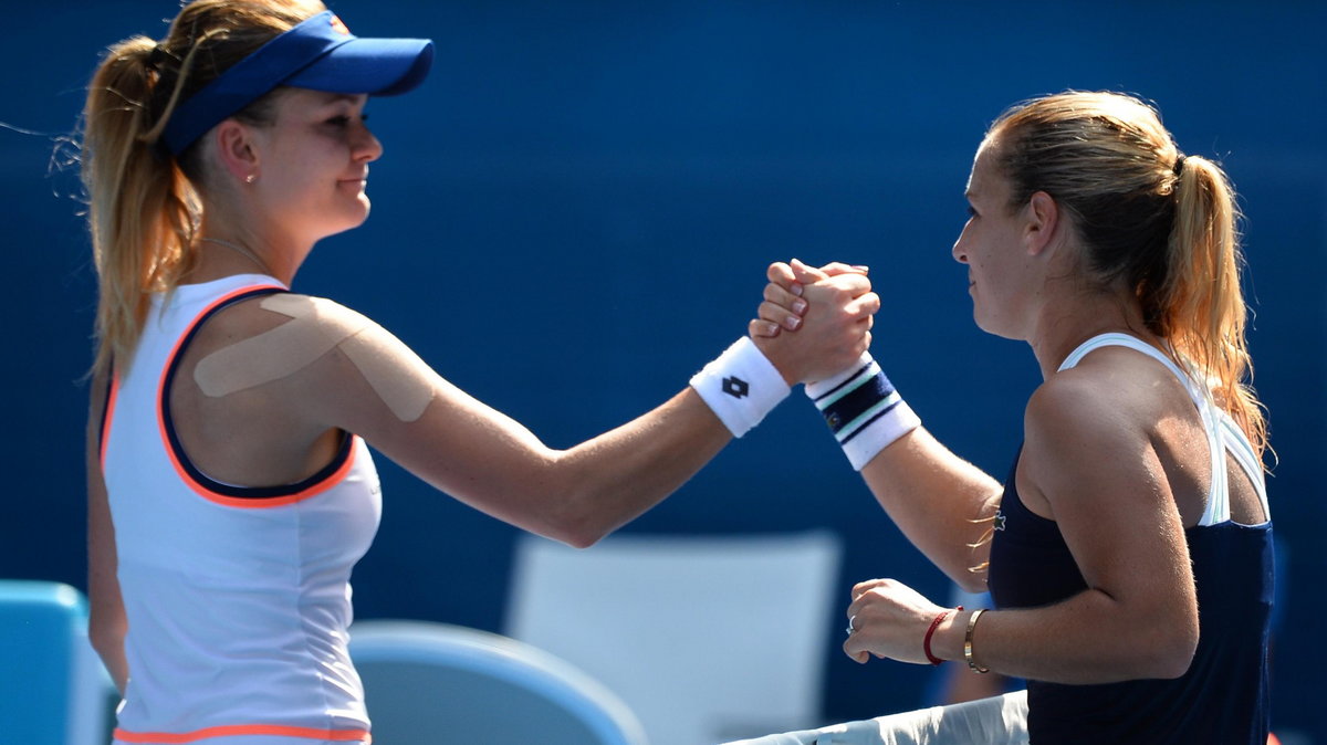 Agnieszka Radwańska w meczu z Dominika Cibulkową