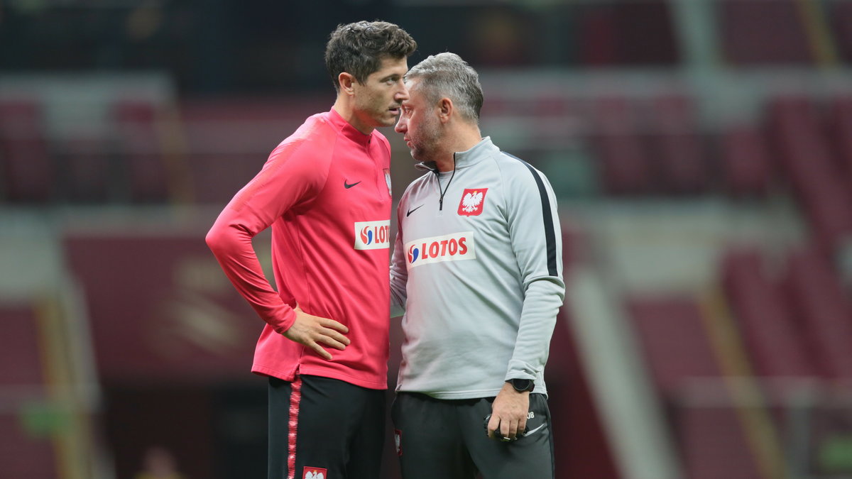 Jerzy Brzęczek i Robert Lewandowski