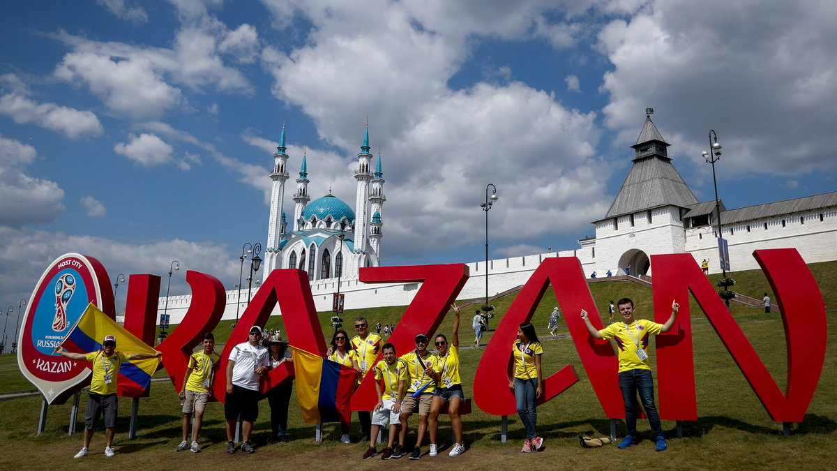 Kolumbijscy kibice w Kazaniu