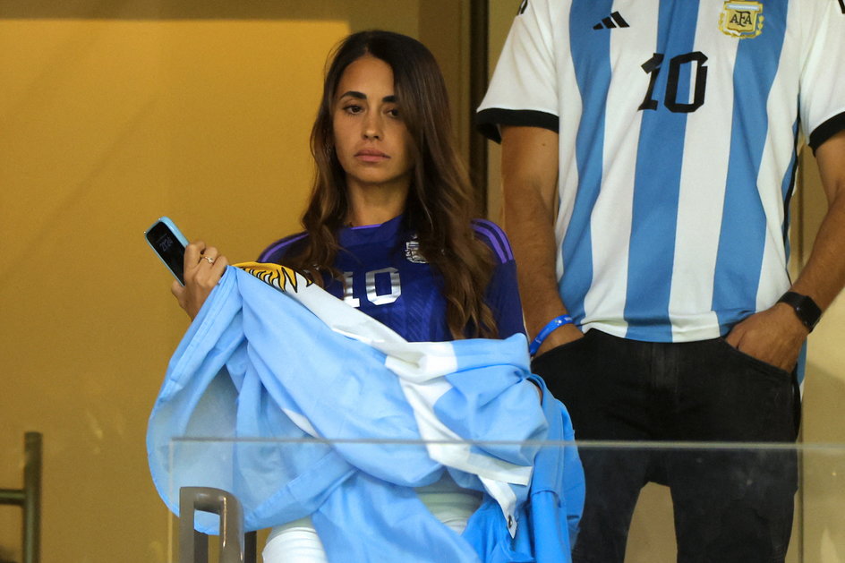 Antonela Roccuzzo na meczu Argentyny z Holandią