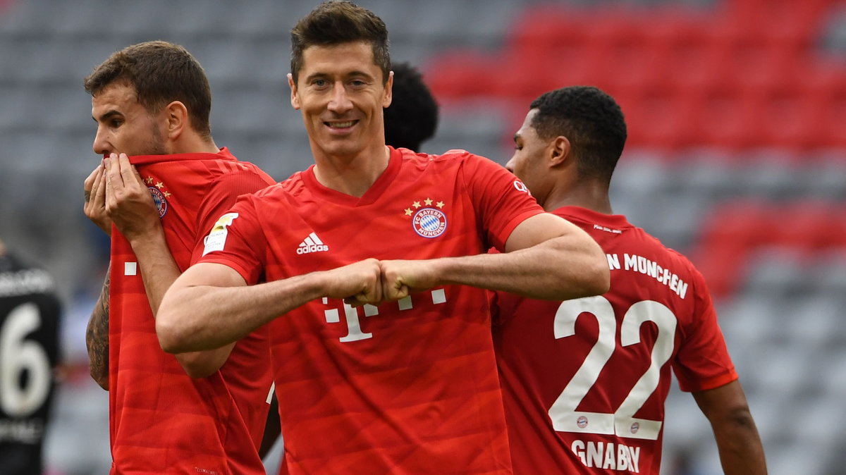 Robert Lewandowski w meczu z Fortuną Dusseldorf