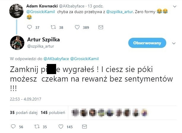 Odpowiedź Artura Szpilki
