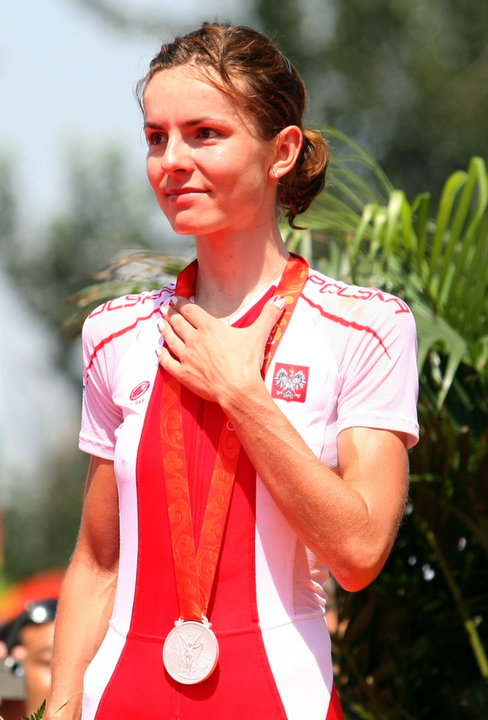 Maja Włoszczowska, polska kolarka, w 2008 roku