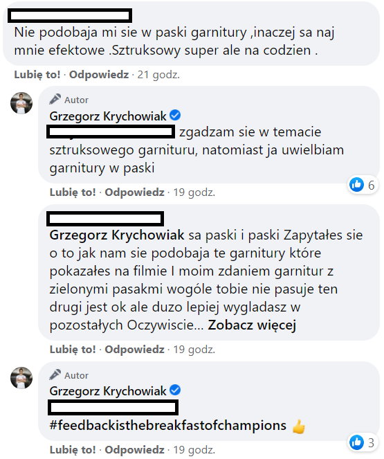Komentarze pod wpisem Grzegorza Krychowiaka