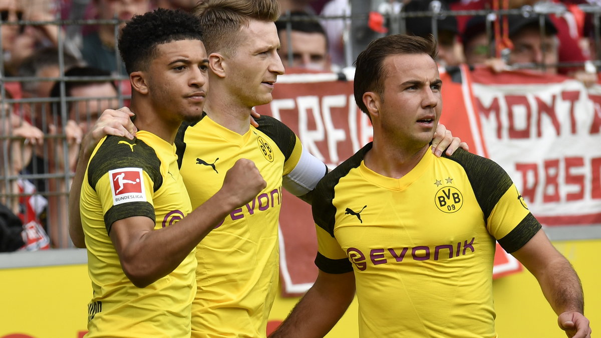 Jadon Sancho, Marco Reus, Mario Götze (Borussia Dortmund)