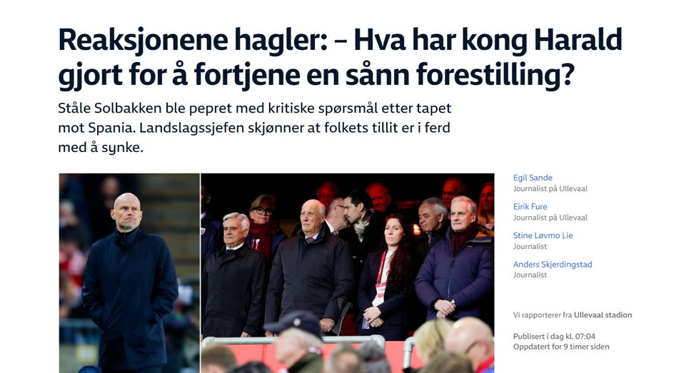 Screen z NRK.no