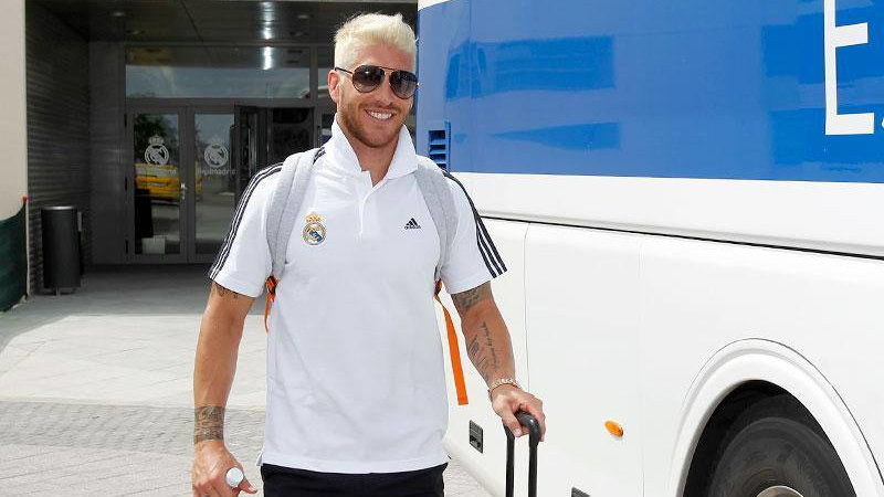 Sergio Ramos w blond włosach