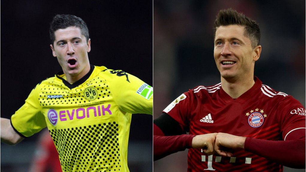 Robert Lewandowski w barwach Bayernu Monachium i Borussii Dortmund (Alexander Hassenstein/Getty Images)