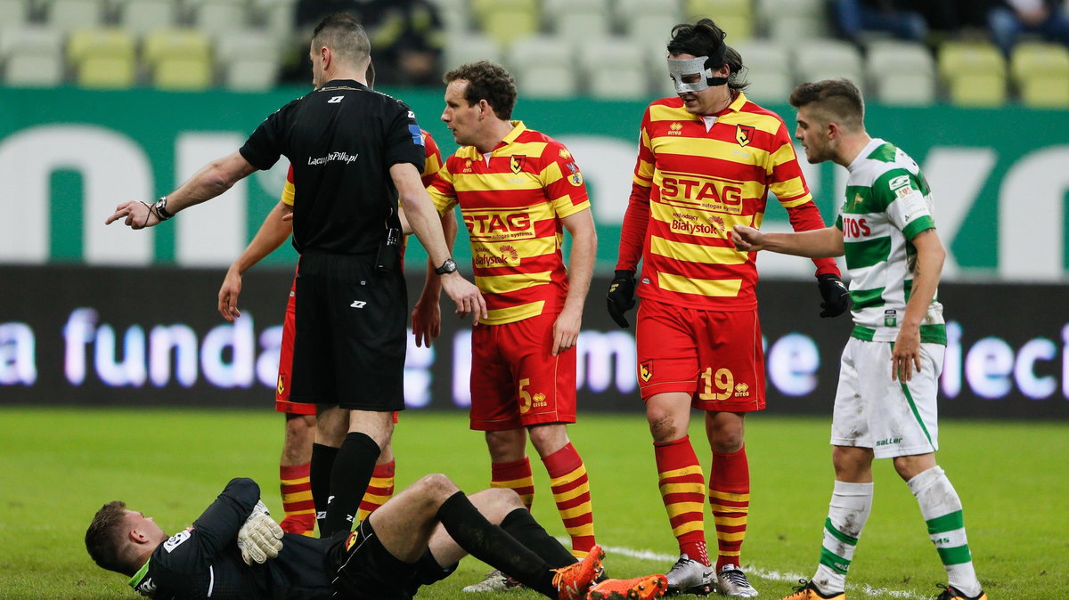 Pilka nozna. Ekstraklasa. Lechia Gdansk - Jagiellonia Bialystok. 06.03.2016