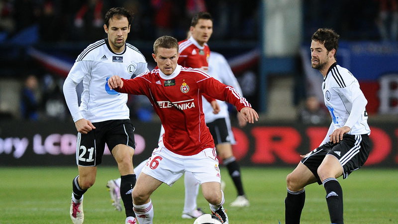 Kadr z meczu Wisła - Legia