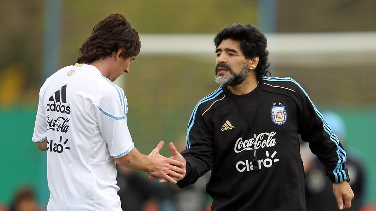 Diego Maradona (P) i Lionel Messi (L)