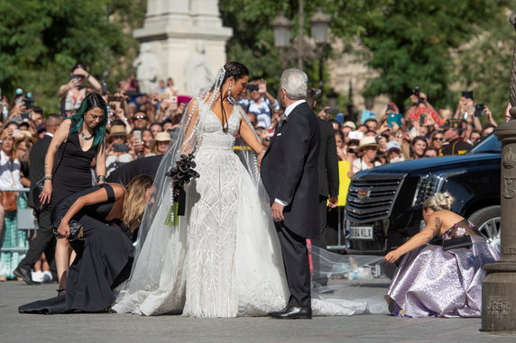 epa07650459 - SPAIN PEOPLE (Wedding of Sergio Ramos and Pilar Rubio)