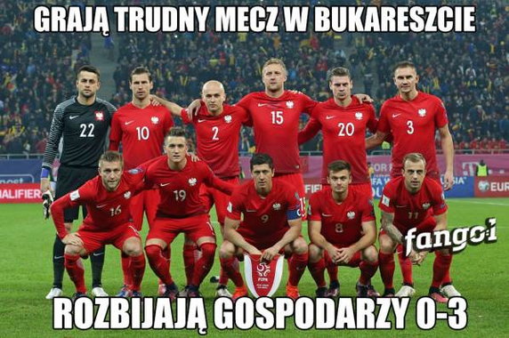 "Lewy" i "Grosik" bohaterami memów po meczu Ruminia - Polska