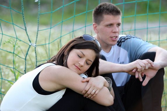 Sandra Dziwiszek i Wojciech Szczęsny (zdjęcie z 2011 r.)