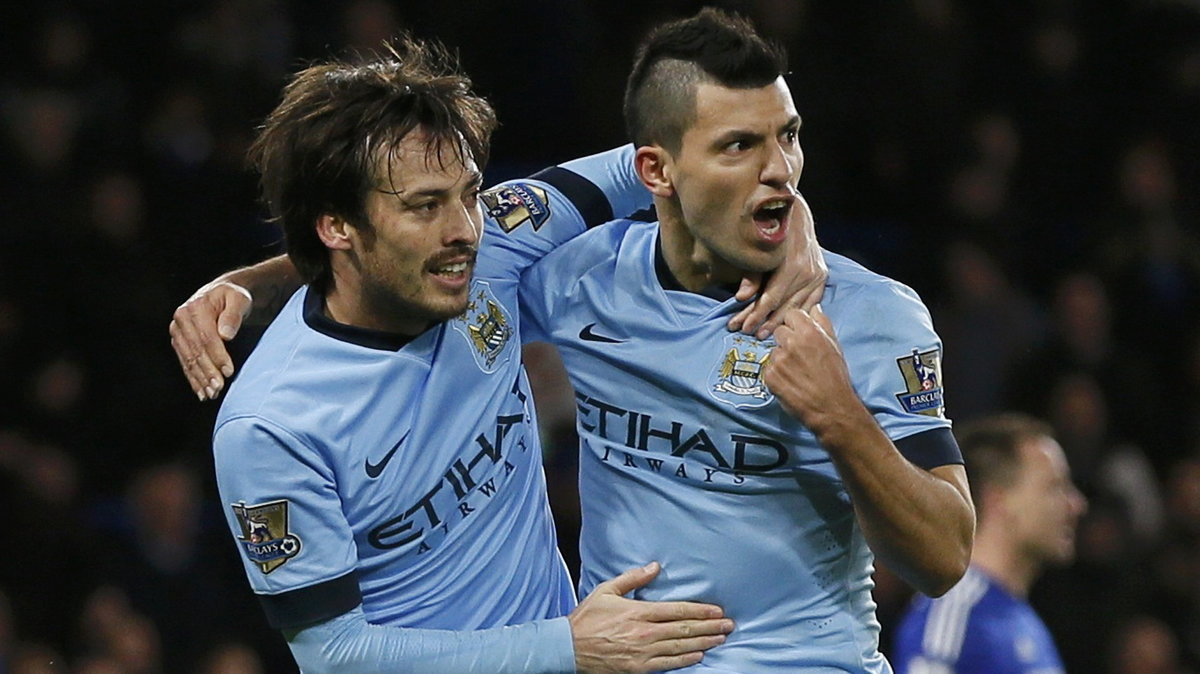 D.Silva, S.Aguero, fot. Reuters/Stefan Wermuth