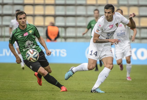 PIŁKA NOŻNA EKSTRAKLASA GÓRNIK ŁĘCZNA - POGOŃ SZCZECIN (Shpetim Hasani Wojciech Golla)